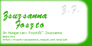 zsuzsanna foszto business card